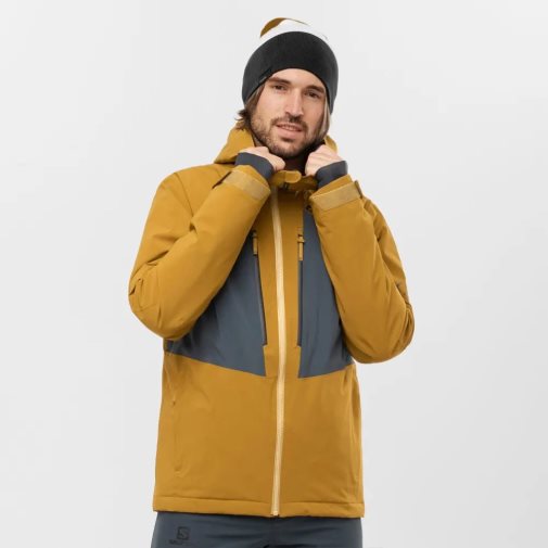 Yellow Salomon Highland Men's Insulated Jackets | PH 02653C